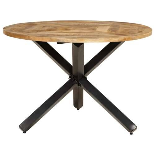 Blagovaonski stol Ø 110 x 75 cm masivno grubo drvo manga - 110 x 75 cm 1 Grubo masivno drvo manga Cijena