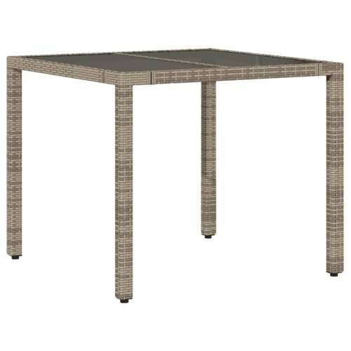 Vrtna garnitura - 5-dijelni vrtni blagovaonski set sivi od poliratana - 90 x 90 x 75 cm Sa naslonom za noge 4 Cijena