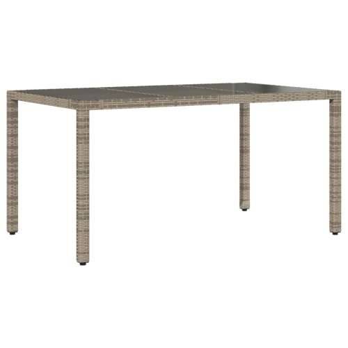 Vrtna garnitura - 7-dijelni vrtni blagovaonski set sivi od poliratana - 150 x 90 x 75 cm Sa naslonom za noge 6 Cijena