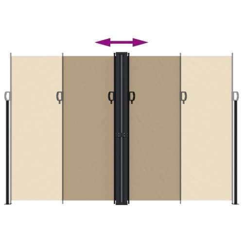 Bočna tenda na uvlačenje bež 220x1200 cm - Bež 220 x 1200 cm 1 Cijena