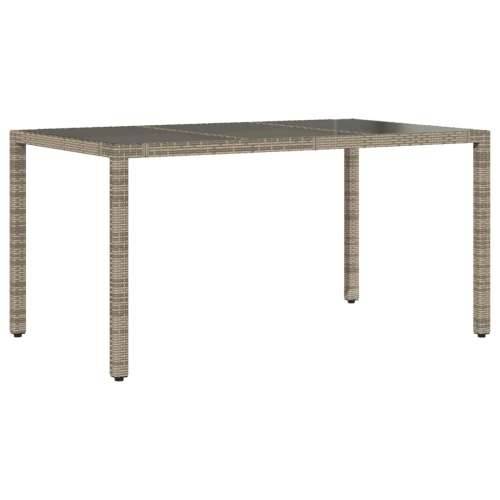 Vrtna garnitura - 7-dijelni vrtni blagovaonski set sivi od poliratana - 150 x 90 x 75 cm Bez naslona za noge 6 Cijena
