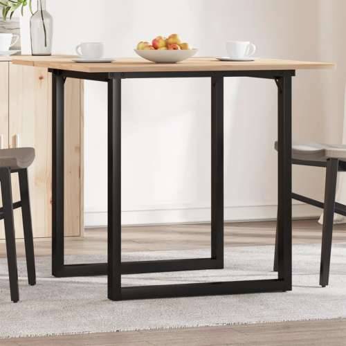 Blagovaonski stol O-oblika 90x90x75 cm od borovine i čelik - 90 x 90 x 75 cm 1 O-oblik O-okvir Cijena