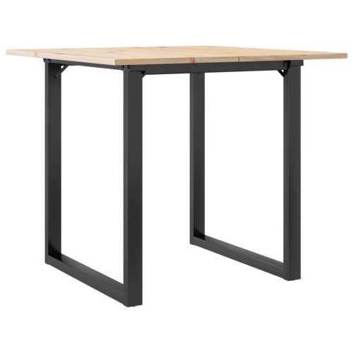 Blagovaonski stol O-oblika 90x90x75 cm od borovine i čelik - 90 x 90 x 75 cm 1 O-oblik O-okvir Cijena