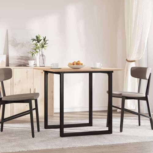 Blagovaonski stol O-oblika 90x90x75 cm od borovine i čelik - 90 x 90 x 75 cm 1 O-oblik O-okvir Cijena