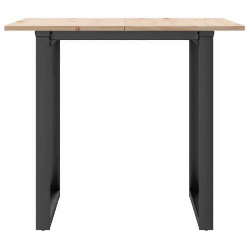 Blagovaonski stol O-oblika 90x90x75 cm od borovine i čelik - 90 x 90 x 75 cm 1 O-oblik O-okvir Cijena