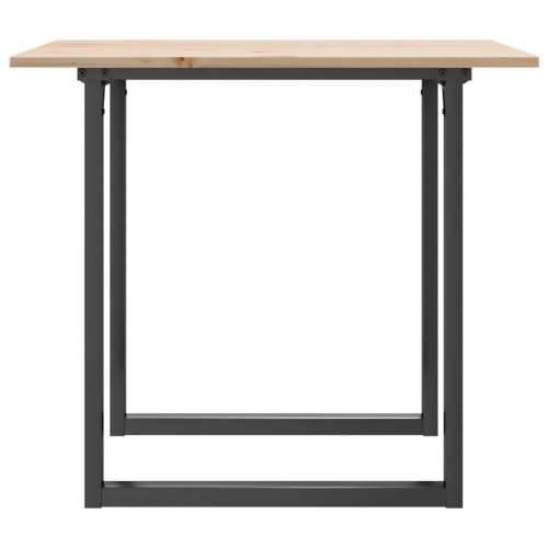 Blagovaonski stol O-oblika 90x90x75 cm od borovine i čelik - 90 x 90 x 75 cm 1 O-oblik O-okvir Cijena