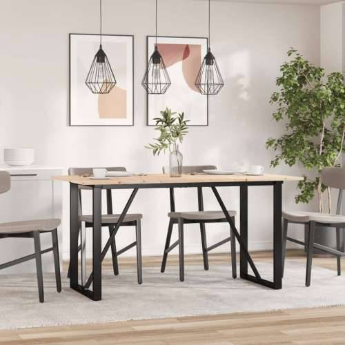 Blagovaonski stol O-oblika 140x80x75 cm od borovine i čelik - 140 x 80 x 75 cm 1 O-oblik O-okvir Cijena