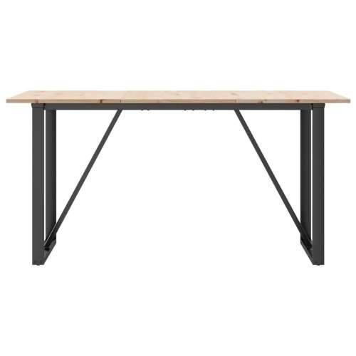 Blagovaonski stol O-oblika 140x80x75 cm od borovine i čelik - 140 x 80 x 75 cm 1 O-oblik O-okvir Cijena