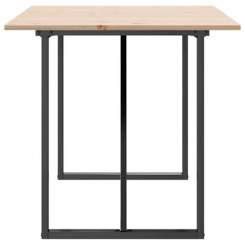 Blagovaonski stol O-oblika 140x80x75 cm od borovine i čelik - 140 x 80 x 75 cm 1 O-oblik O-okvir Cijena