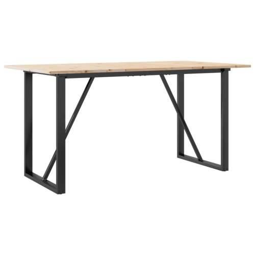 Blagovaonski stol O-oblika 140x80x75 cm od borovine i čelik - 140 x 80 x 75 cm 1 O-oblik O-okvir Cijena