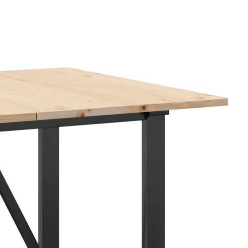 Blagovaonski stol O-oblika 140x80x75 cm od borovine i čelik - 140 x 80 x 75 cm 1 O-oblik O-okvir Cijena