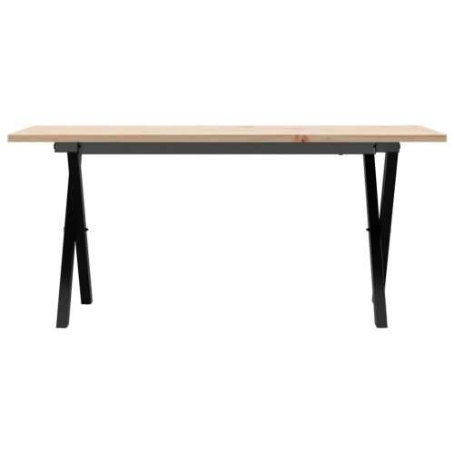 Stolić za kavu X-oblika 100x50x45cm borovina i čelik - 100 x 50 x 45 cm 1 Oblik slova X x-okvir Cijena
