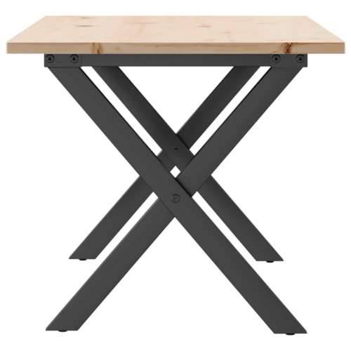 Stolić za kavu X-oblika 100x50x45cm borovina i čelik - 100 x 50 x 45 cm 1 Oblik slova X x-okvir Cijena