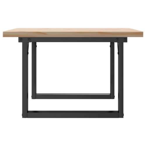 Stolić za kavu O-oblika 70x70x40,5 cm od borovine i čelik - 70 x 70 x 40.5 cm 1 O-oblik O-okvir Cijena