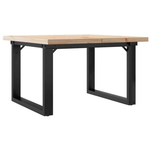 Stolić za kavu O-oblika 70x70x40,5 cm od borovine i čelik - 70 x 70 x 40.5 cm 1 O-oblik O-okvir Cijena
