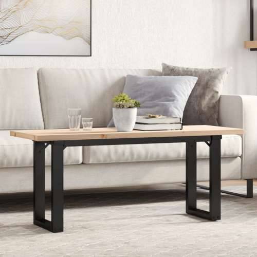 Stolić za kavu O-oblika 110x40x45,5 cm od borovine i čelik - 110 x 40 x 45.5 cm 1 O-oblik O-okvir Cijena