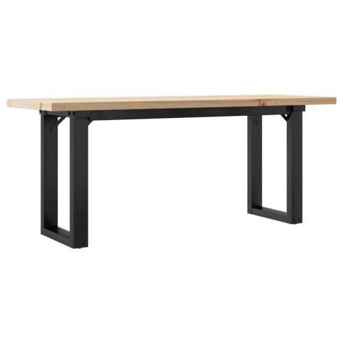 Stolić za kavu O-oblika 110x40x45,5 cm od borovine i čelik - 110 x 40 x 45.5 cm 1 O-oblik O-okvir Cijena