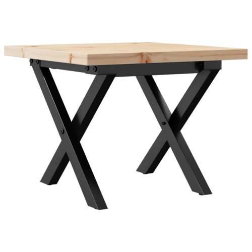 Stolić za kavu X-oblika 40 x 40 x 35,5 cm od borovine i čelik - 40 x 40 x 35.5 cm 1 Oblik slova X x-okvir Cijena