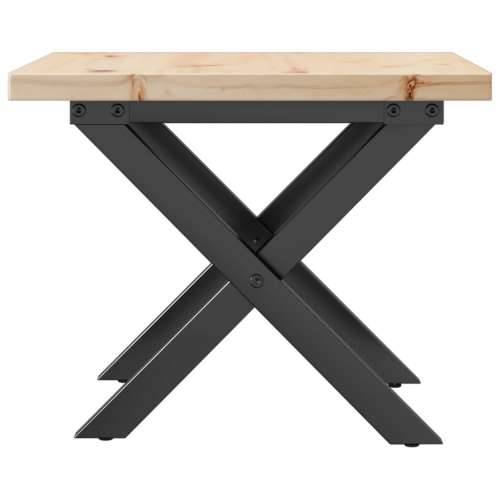Stolić za kavu X-oblika 40 x 40 x 35,5 cm od borovine i čelik - 40 x 40 x 35.5 cm 1 Oblik slova X x-okvir Cijena