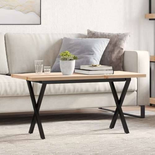 Stolić za kavu X-oblika 90x40x45,5 cm od borovine i čelik - 90 x 40 x 45.5 cm 1 Oblik slova X x-okvir Cijena