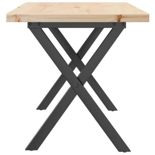 Stolić za kavu X-oblika 90x40x45,5 cm od borovine i čelik - 90 x 40 x 45.5 cm 1 Oblik slova X x-okvir Cijena