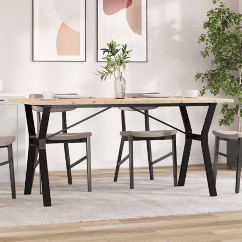 Blagovaonski stol Y-oblika 140x80x75,5 cm od borovine i čelik - 140 x 80 x 75.5 cm 1 Oblik slova Y y-okvir Cijena