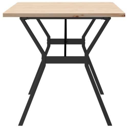 Blagovaonski stol Y-oblika 140x80x75,5 cm od borovine i čelik - 140 x 80 x 75.5 cm 1 Oblik slova Y y-okvir Cijena