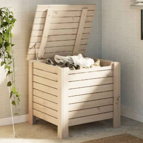 Kutija za pohranu s poklopcem RANA 60x49x54 cm masivna borovina - Prirodna 60 x 49 x 54 cm 1 vodoravne pruge Cijena