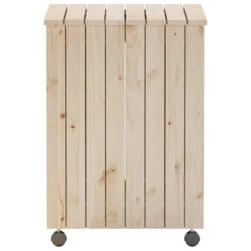 Košara za rublje s kotačima RANA 45x45x64 cm masivna borovina - Prirodna 1 Okomite pruge Cijena