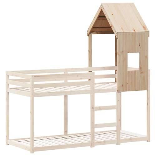 Krov za dječji krevet 60 x 99 x 139,5 cm od masivne borovine - Prirodna 60 x 99 x 139.5 cm Cijena