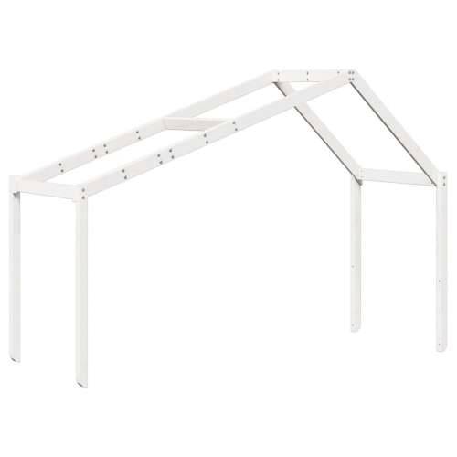 Krov za dječji krevet bijeli 213x85,5x144,5 cm masivna borovina - Bijela 213 x 85.5 x 144.5 cm Cijena