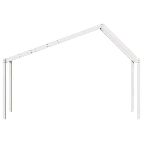 Krov za dječji krevet bijeli 213x85,5x144,5 cm masivna borovina - Bijela 213 x 85.5 x 144.5 cm Cijena