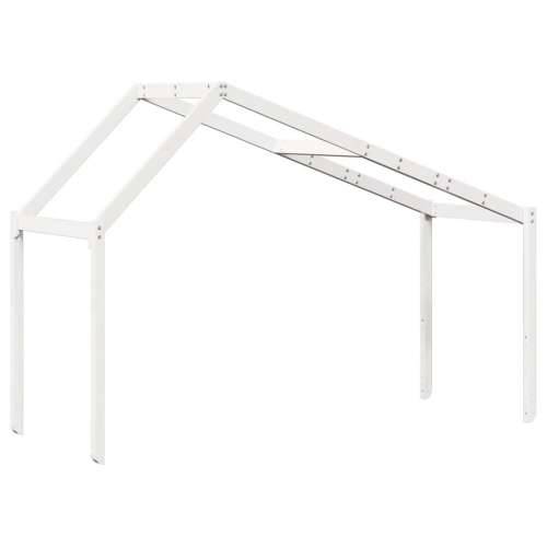 Krov za dječji krevet bijeli 213x85,5x144,5 cm masivna borovina - Bijela 213 x 85.5 x 144.5 cm Cijena