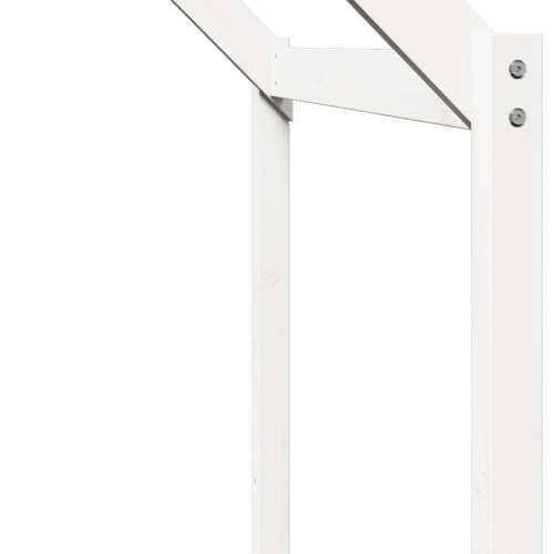 Krov za dječji krevet bijeli 213x85,5x144,5 cm masivna borovina - Bijela 213 x 85.5 x 144.5 cm Cijena