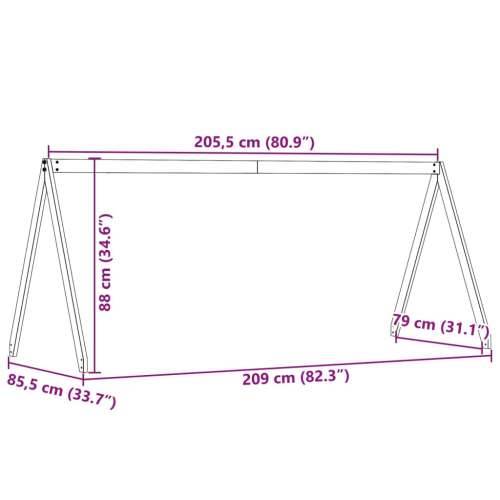 Krov za dječji krevet bijeli 209x85,5x88 cm masivna borovina - Bijela 209 x 85.5 x 88 cm Cijena