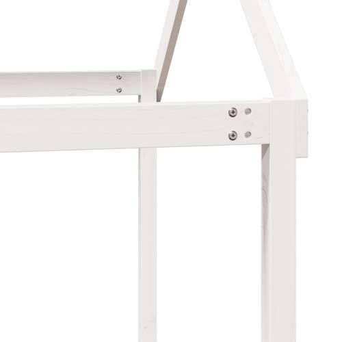 Krov za dječji krevet bijeli 207x95,5x159 cm masivna borovina - Bijela 207 x 95.5 x 159 cm Cijena