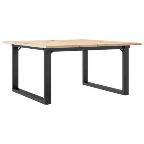 Stolić za kavu O-oblika 80x80x45 cm borovina i čelik - 80 x 80 x 45 cm 1 O-oblik O-okvir Cijena