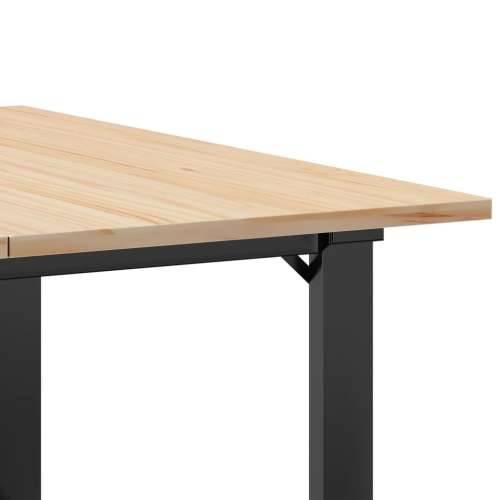 Stolić za kavu O-oblika 80x80x45 cm borovina i čelik - 80 x 80 x 45 cm 1 O-oblik O-okvir Cijena