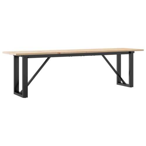 Stolić za kavu O-oblika 160x40x45cm borovina i čelik - 160 x 40 x 45 cm 1 O-oblik O-okvir Cijena