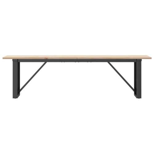 Stolić za kavu O-oblika 160x40x45cm borovina i čelik - 160 x 40 x 45 cm 1 O-oblik O-okvir Cijena