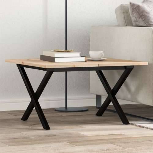 Stolić za kavu X-oblika 60x60x40 cm borovina i čelik - 60 x 60 x 40 cm 1 Oblik slova X x-okvir Cijena