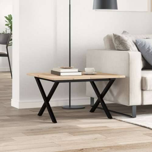 Stolić za kavu X-oblika 60x60x40 cm borovina i čelik - 60 x 60 x 40 cm 1 Oblik slova X x-okvir Cijena