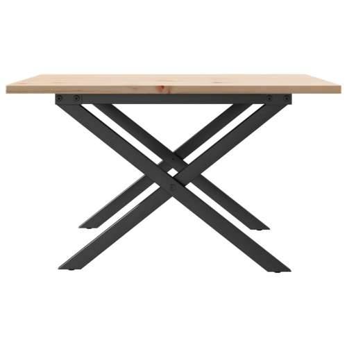Stolić za kavu X-oblika 60x60x40 cm borovina i čelik - 60 x 60 x 40 cm 1 Oblik slova X x-okvir Cijena