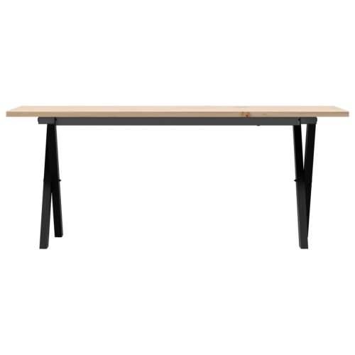 Stolić za kavu X-oblika 110x40x45cm borovina i čelik - 110 x 40 x 45 cm 1 Oblik slova X x-okvir Cijena