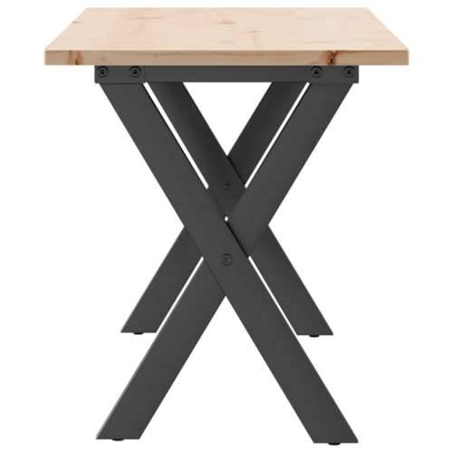 Stolić za kavu X-oblika 110x40x45cm borovina i čelik - 110 x 40 x 45 cm 1 Oblik slova X x-okvir Cijena
