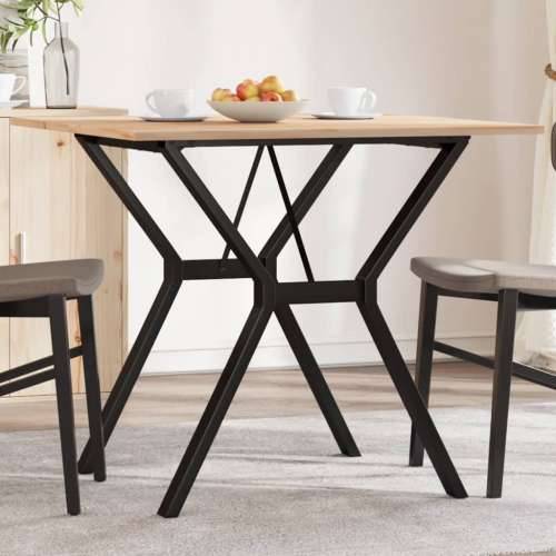 Blagovaonski stol Y-oblika 90x90x75 cm od borovine i čelik - 90 x 90 x 75 cm 1 Oblik slova Y y-okvir Cijena