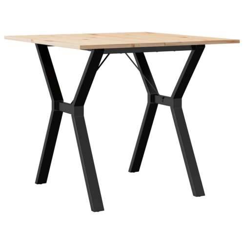 Blagovaonski stol Y-oblika 90x90x75 cm od borovine i čelik - 90 x 90 x 75 cm 1 Oblik slova Y y-okvir Cijena