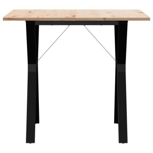 Blagovaonski stol Y-oblika 90x90x75 cm od borovine i čelik - 90 x 90 x 75 cm 1 Oblik slova Y y-okvir Cijena