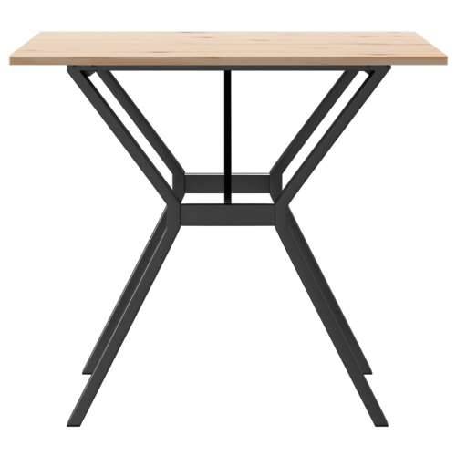 Blagovaonski stol Y-oblika 90x90x75 cm od borovine i čelik - 90 x 90 x 75 cm 1 Oblik slova Y y-okvir Cijena