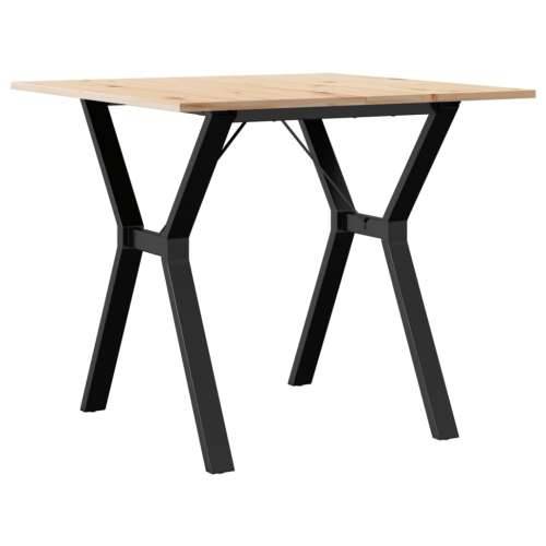 Blagovaonski stol Y-oblika 90x90x75 cm od borovine i čelik - 90 x 90 x 75 cm 1 Oblik slova Y y-okvir Cijena